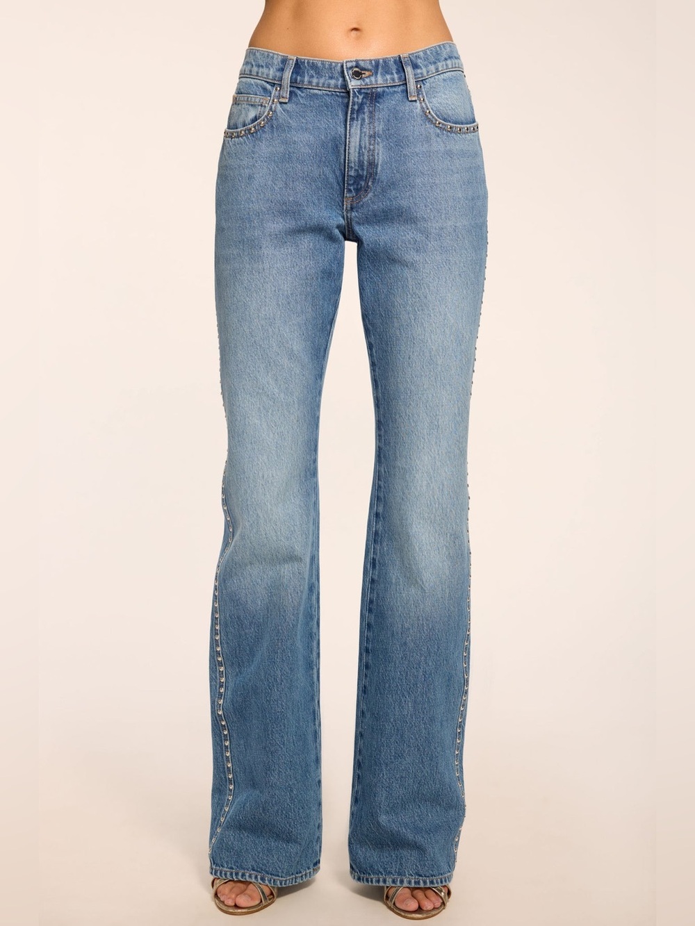 NWT Ramy Brook Carla Studded Boot Cut Jean